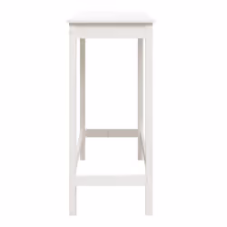 vidaXL Bar Table Dining Room Wooden Bistro Table Pub Table Solid Wood Pine - white, 100 x 50 x 110 cm - Additional view 5