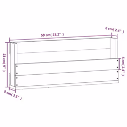 vidaXL Wall-mounted Shoe Racks Shoe Storage Shoe Shelf 2 pcs Solid Wood Pine - white, 59 x 9 x 23 cm