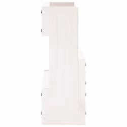 vidaXL Wall-mounted Shoe Racks Shoe Storage Shoe Shelf 2 pcs Solid Wood Pine - white, 59 x 9 x 23 cm - Additional view 6