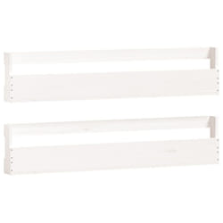 vidaXL Wall-mounted Shoe Racks Shoe Storage Shoe Shelf 2 pcs Solid Wood Pine - white, 110 x 9 x 23 cm