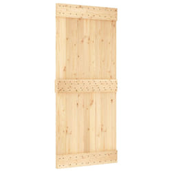 vidaXL Solid Pine Wood Door Porch Wooden Sliding Entrance Door Home Front Door - 90 x 210 cm