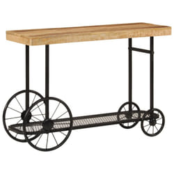 vidaXL Console Table Side Table End Table Sofa Table Solid Wood Mango and Iron