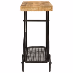 vidaXL Console Table Side Table End Table Sofa Table Solid Wood Mango and Iron