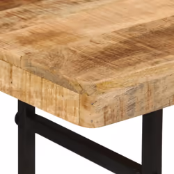 vidaXL Console Table Side Table End Table Sofa Table Solid Wood Mango and Iron - Additional view 4