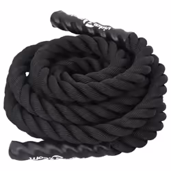 vidaXL Battle Rope Gym Exercise Rope Workout Equipment 9 kg Black Polyester - 6 m - Additional view 2