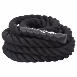 vidaXL Battle Rope Gym Exercise Rope Workout Equipment 9 kg Black Polyester - 6 m - Additional view 3