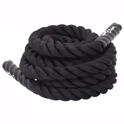 vidaXL Battle Rope Gym Exercise Rope Workout Equipment 9 kg Black Polyester - 6 m - Additional view 4