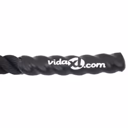vidaXL Battle Rope Gym Exercise Rope Workout Equipment 9 kg Black Polyester - 6 m - Additional view 5