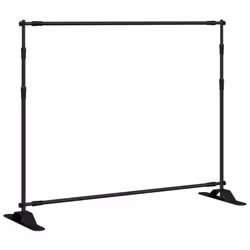 ) vidaXL Backdrop Stands Adjustable Background Support Stand 2 pcs Black Steel - 254 x 243 cm (2 pcs - Additional view 2