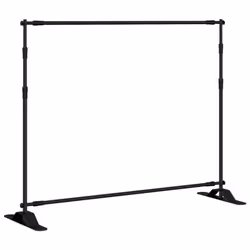 ) vidaXL Backdrop Stands Adjustable Background Support Stand 2 pcs Black Steel - 254 x 243 cm (2 pcs - Additional view 5