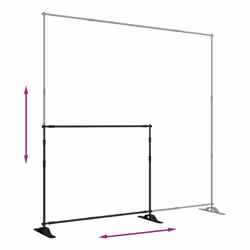 ) vidaXL Backdrop Stands Adjustable Background Support Stand 2 pcs Black Steel - 254 x 243 cm (2 pcs - Additional view 6