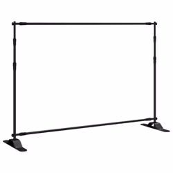 ) vidaXL Backdrop Stands Adjustable Background Support Stand 2 pcs Black Steel - 305 x 243 cm (2 pcs - Additional view 5