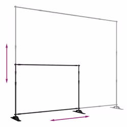 ) vidaXL Backdrop Stands Adjustable Background Support Stand 2 pcs Black Steel - 305 x 243 cm (2 pcs - Additional view 6