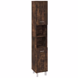vidaXL Bathroom Furniture Set Vanity Unit Sink Unit 3 Piece Engineered Wood - smoked oak - Additional view 6