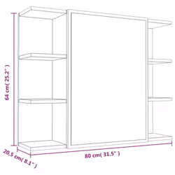 vidaXL Bathroom Cabinet Set 3 Piece Smoked Oak Engineered Wood Sink Cabinet - Additional view 3
