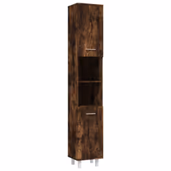 vidaXL Bathroom Cabinet Set 4 Piece Smoked Oak Engineered Wood Sink Cabinet - Additional view 5