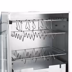 vidaXL BBQ Oven Smoker Barbeque Grill BBQ Smoker Smokehouse Galvanised Steel - with window, 44.5 x 29 x 83 cm 2 piece - Additional view 4