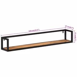 vidaXL Wall Shelves Home Decor Floating Display Rack Hanging Shelf Wall Rack - 110 cm - Additional view 3