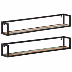 vidaXL Wall Shelves Home Decor Floating Display Rack Hanging Shelf Wall Rack - 110 cm 2