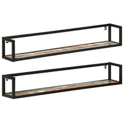 vidaXL Wall Shelves Home Decor Floating Display Rack Hanging Shelf Wall Rack - 110 cm 2