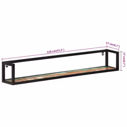 vidaXL Wall Shelves Home Decor Floating Display Rack Hanging Shelf Wall Rack - 110 cm 2