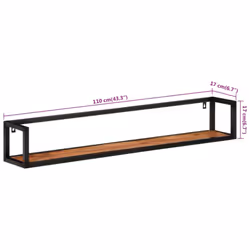 vidaXL Wall Shelves Home Decor Floating Display Rack Hanging Shelf Wall Rack - 110 cm 3 - Additional view 6
