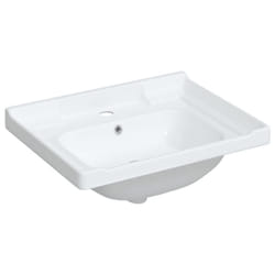 vidaXL Bathroom Sink Toilet Basin Sink Wash Basin White Rectangular Ceramic - 61 x 48 x 23 cm