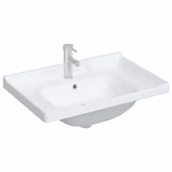 vidaXL Bathroom Sink Toilet Basin Sink Wash Basin White Rectangular Ceramic - 71 x 48 x 23 cm