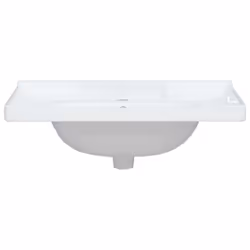 vidaXL Bathroom Sink Toilet Basin Sink Wash Basin White Rectangular Ceramic - 71 x 48 x 23 cm - Additional view 4