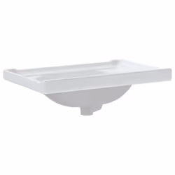 vidaXL Bathroom Sink Toilet Basin Sink Wash Basin White Rectangular Ceramic - 71 x 48 x 23 cm - Additional view 6