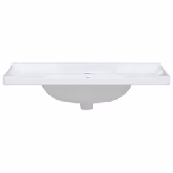 vidaXL Bathroom Sink Toilet Basin Sink Wash Basin White Rectangular Ceramic - 91.5 x 48 x 23 cm - Additional view 4