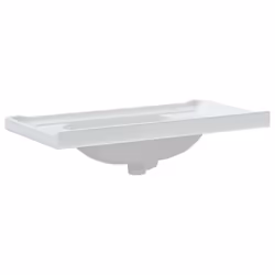 vidaXL Bathroom Sink Toilet Basin Sink Wash Basin White Rectangular Ceramic - 91.5 x 48 x 23 cm - Additional view 6