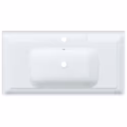 vidaXL Bathroom Sink Toilet Basin Sink Wash Basin White Rectangular Ceramic - 91.5 x 48 x 23 cm - Additional view 7