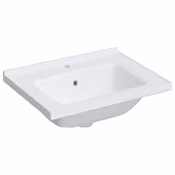 vidaXL Bathroom Sink Toilet Basin Sink Wash Basin White Rectangular Ceramic - 61 x 48 x 19.5 cm