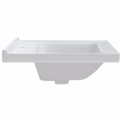 vidaXL Bathroom Sink Toilet Basin Sink Wash Basin White Rectangular Ceramic - 61 x 48 x 19.5 cm - Additional view 5