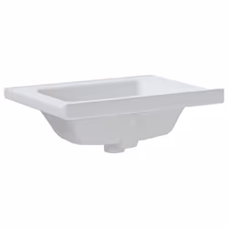 vidaXL Bathroom Sink Toilet Basin Sink Wash Basin White Rectangular Ceramic - 61 x 48 x 19.5 cm - Additional view 6