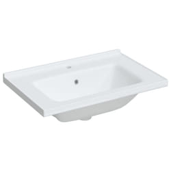 vidaXL Bathroom Sink Toilet Basin Sink Wash Basin White Rectangular Ceramic - 71 x 48 x 19.5 cm
