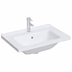 vidaXL Bathroom Sink Toilet Basin Sink Wash Basin White Rectangular Ceramic - 71 x 48 x 19.5 cm