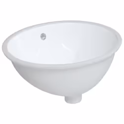 vidaXL Bathroom Sink Basin Sink Wash Basin Toilet Basin White Oval Ceramic - 49 x 40.5 x 21 cm