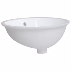 vidaXL Bathroom Sink Basin Sink Wash Basin Toilet Basin White Oval Ceramic - 49 x 40.5 x 21 cm