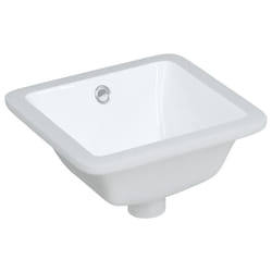 vidaXL Bathroom Sink Basin Sink Toilet Wash Basin White Rectangular Ceramic - 30.5 x 27 x 14 cm