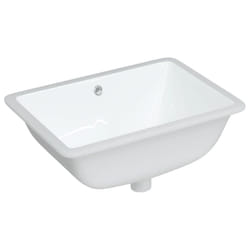 vidaXL Bathroom Sink Basin Sink Toilet Wash Basin White Rectangular Ceramic - 55.5 x 37.5 x 19 cm