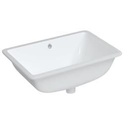 vidaXL Bathroom Sink Basin Sink Toilet Wash Basin White Rectangular Ceramic - 60 x 40 x 21 cm