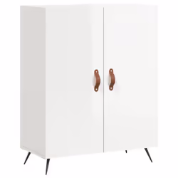 vidaXL Sideboard Storage Cabinet Cupboard Buffet Side Cabinet Engineered Wood - high gloss white