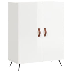 vidaXL Sideboard Storage Cabinet Cupboard Buffet Side Cabinet Engineered Wood - high gloss white