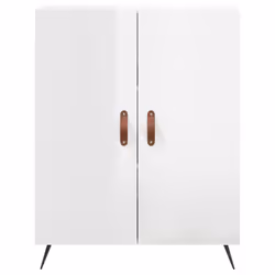 vidaXL Sideboard Storage Cabinet Cupboard Buffet Side Cabinet Engineered Wood - high gloss white - Additional view 4
