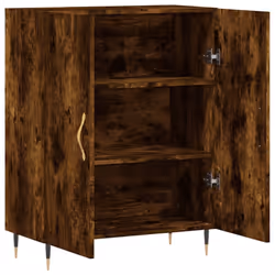 vidaXL Sideboard Storage Side Cabinet Cupboard Smoked Oak Engineered Wood - Additional view 5