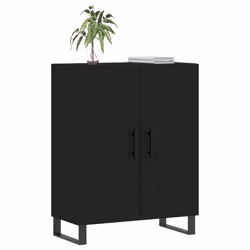 vidaXL Sideboard Storage Cabinet Cupboard Side Cabinet Black Engineered Wood