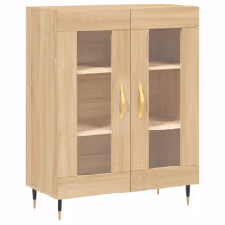vidaXL Sideboard Storage Cabinet Cupboard Side Cabinet White Engineered Wood - sonoma oak