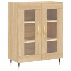 vidaXL Sideboard Storage Cabinet Cupboard Side Cabinet White Engineered Wood - sonoma oak